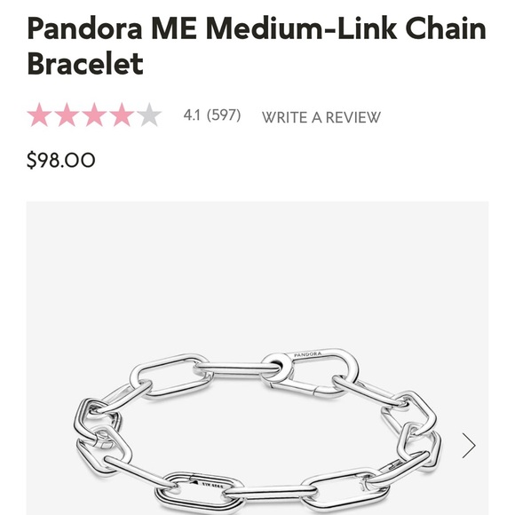 COPY - Pandora Me- Medium Link Chain Bracelet - Picture 1 of 5
